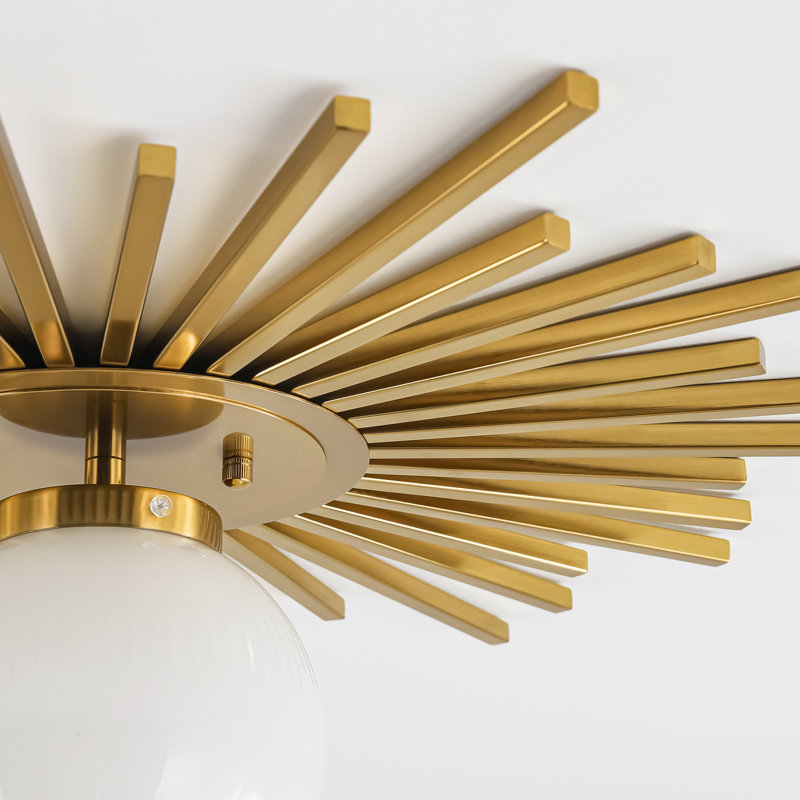  Plafonnier encastré 1 lumière moderne 23,6 po GlowCraft, Cuivre