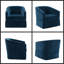 Chaise pivotante à jupe Caper-1291388768