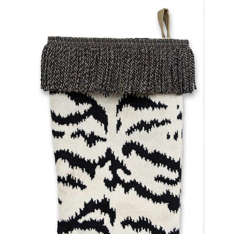 TIGRE STOCKING / TRIM, Blanc/Noir