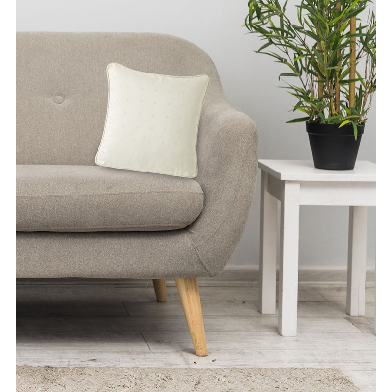 Norush Geometric Square Cushion, 45 x 45cm , Cream
