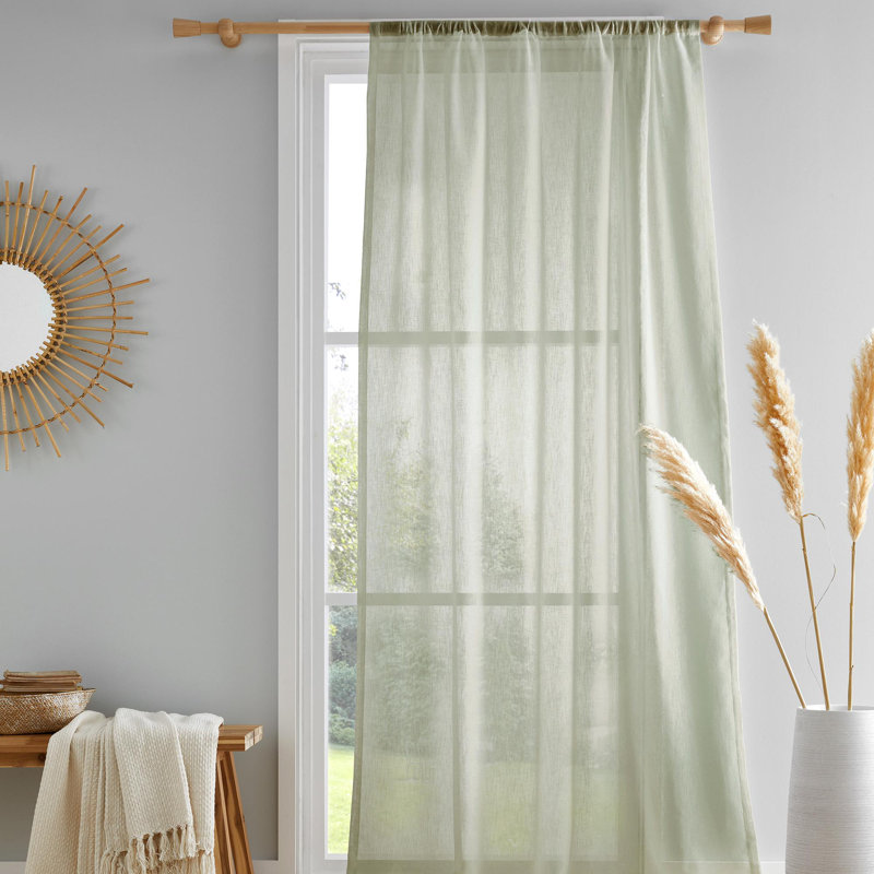 Kayla Voile Panel Green, 140cm Width x 137cm Drop