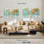 «Globe World Map», ensemble de 3 reproductions sur toile par Tess P-1636513152