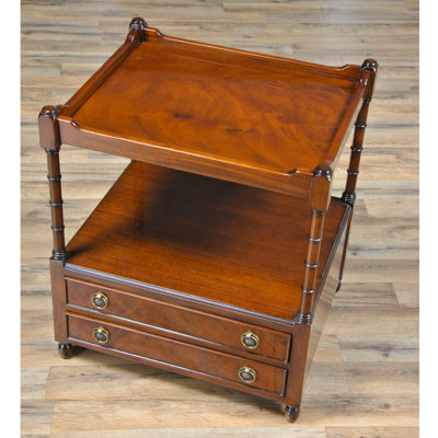 Solid Wood 2 - Drawer End Table