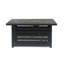 Foyer rectangulaire en fer avec couvercle de réservoir intégré de 30 000 BTU, l 45,00 po x P 23,29 po, noir, fer, facile à assembler dans 30 000 BTU et procédure isolée