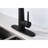 Black Pull Down Kitchen Faucets, Matte Finish, Single Handle, Deck Mounted, Easy To Control Water Temperature Modern Sink Faucet With , , Installation-177930602