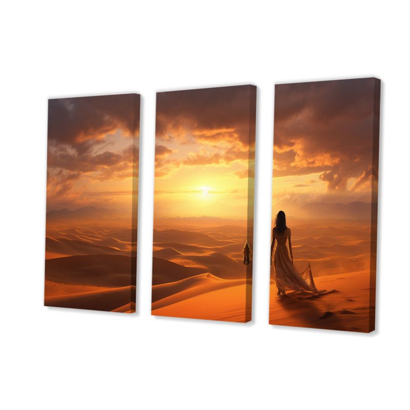 Desert Oasis I 3 pièces, H 28 po x l 36 po x P 1 po