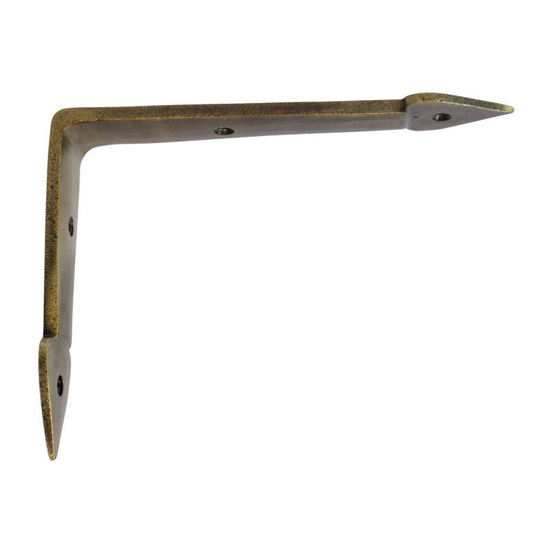 Équerre de tablette en fer, Laiton antique