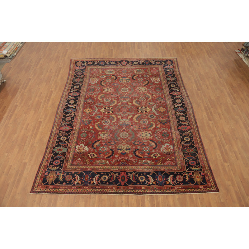 Tapis traditionnel pré-1900 à teinture végétale Ziegler 10 x 13