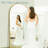 Arched Black Floor Mirror With Stand, 38x77 Inch Freestanding Full Body Mirror For Bedroom-36989829-36989837