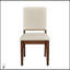 Ensemble de salle à manger 7 pièces Modern Design avec table et 6 chaises rembourrées en tissu, meubles en bois brun-1124751661