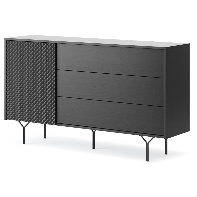 Hearld 144cm W 3 - Drawer Chest of Drawers