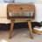 Solid Wood Avora Nightstand, 1 Drawer And 1 Open Slot, Oak-Ish, Light Brown