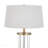 Rope Contemporary Floor Lamp In Natural Wood, White Metal, And White Rope Accent