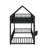 Metal Twin Over Twin House Bunk Bed With Door And Fence-1221232739