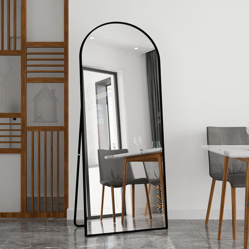Deklin Aluminium Rectangle Mirror, Black, 180 cm H x 80 cm W