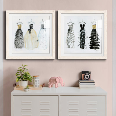 Bling Night out I - ensemble de 2 peintures encadrées