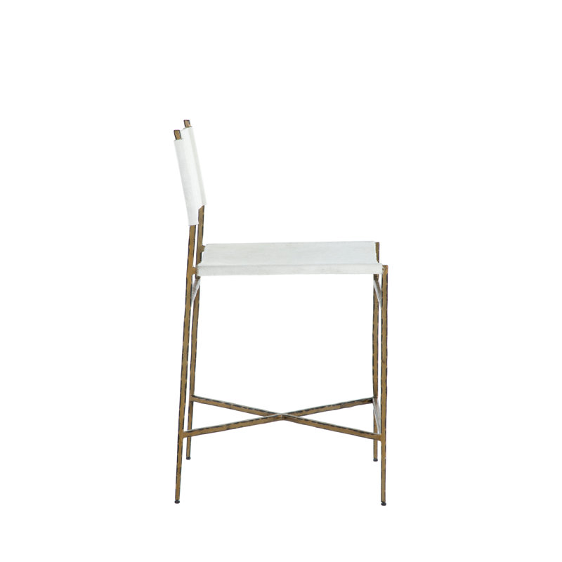 Landon Bar Stool - Gold, Counter Stool (23” Seat Height)