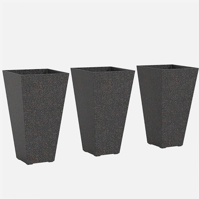 Ensemble de 3 pots à fleurs empilables, grands pots à fleurs