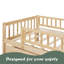 Lit de jour simple en bois avec deux tiroirs-226587325