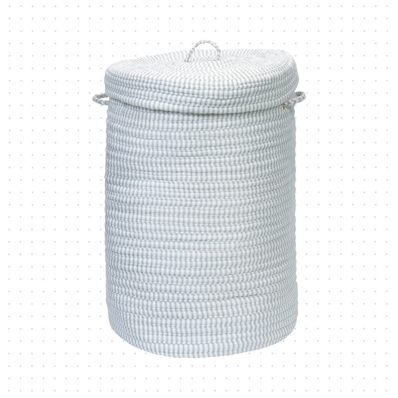 Panier à linge avec rangement, Gris