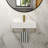 21"X12" Wall-Mounted Rectangular Ceramic Bathroom Sink