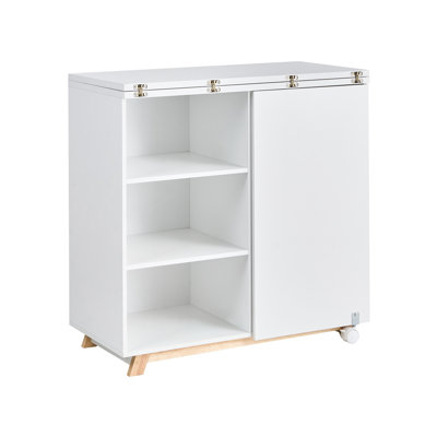 Cabinet Desk White 80 cm 40/80 cm Folding