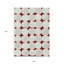 Tapis extérieur lavable abstrait bourgogne et ivoire 8 pi x 10 pi