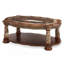Table basse en bois et marbre Villa Valencia - Châtaignier classique