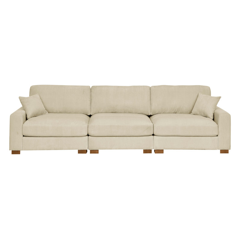 3-Pieces Modular Sofa, Cream