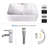 Ebern Designs Jeydon 14.5'' Ceramic Rectangular Bathroom Sink with Faucet