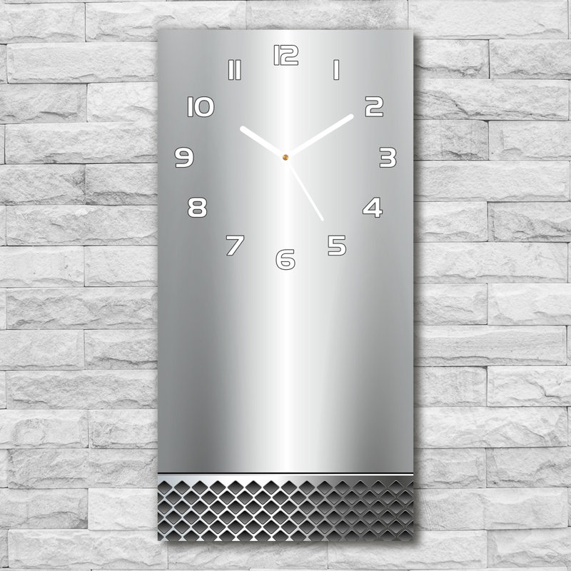Jememah Glass Wall Clock, White