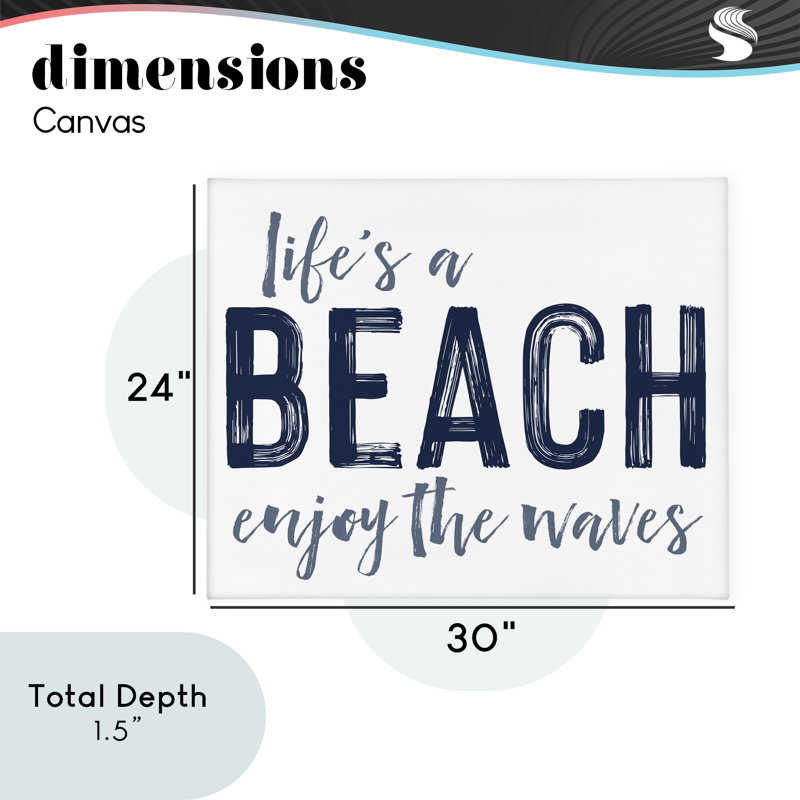 «Summer Sentiment Enjoy Waves», conception par Lettré et doublé, H 24 po x l 30 po