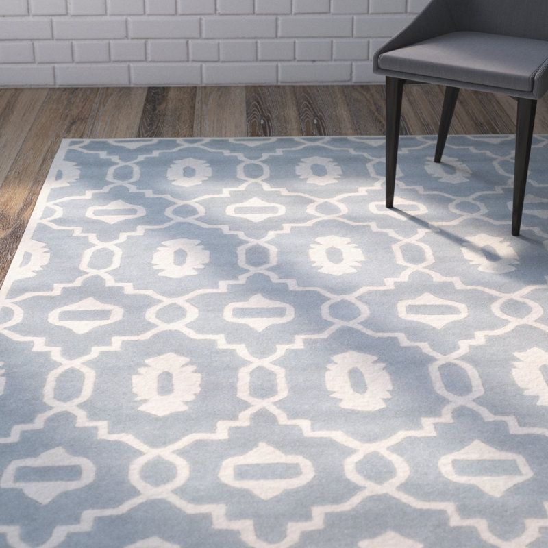 Carolene Hand Tufted Wool Geometric Rug, Rectangle 6' x 9'
