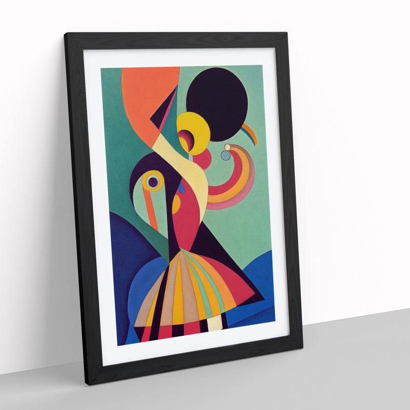 Abstract Ballerina No.2 - Single Picture Frame Print, Black, 64cm H x 46cm W x 2cm D