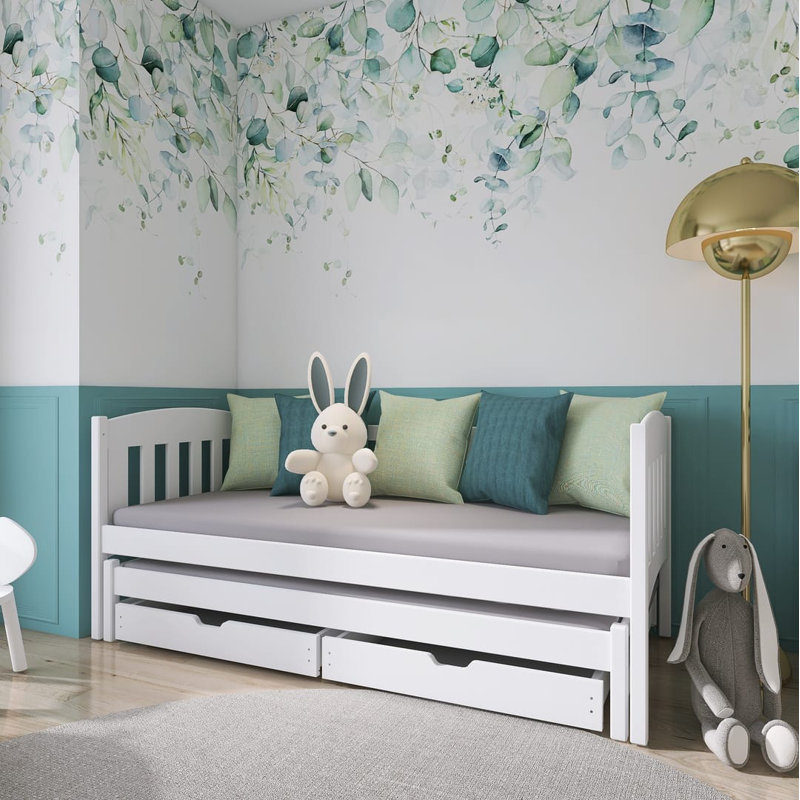Denali 90 X 190cm Bunk Bed with Storage Included with Trundle Included, White