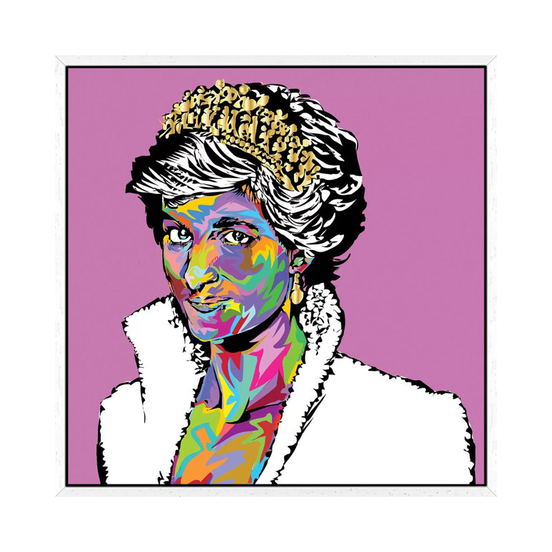 Diana 1 Piece Wall Art on Canvas, 45.72 cm H x 45.72 cm W, White Framed