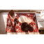 Tapis rouge antique en laine Art Deco