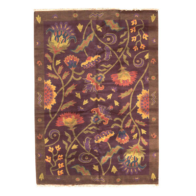 Handmade Wool Floral Area Rug