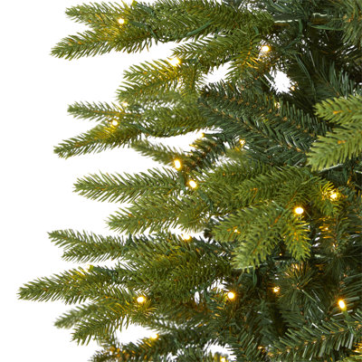 Lighted Artificial Fir Christmas Tree