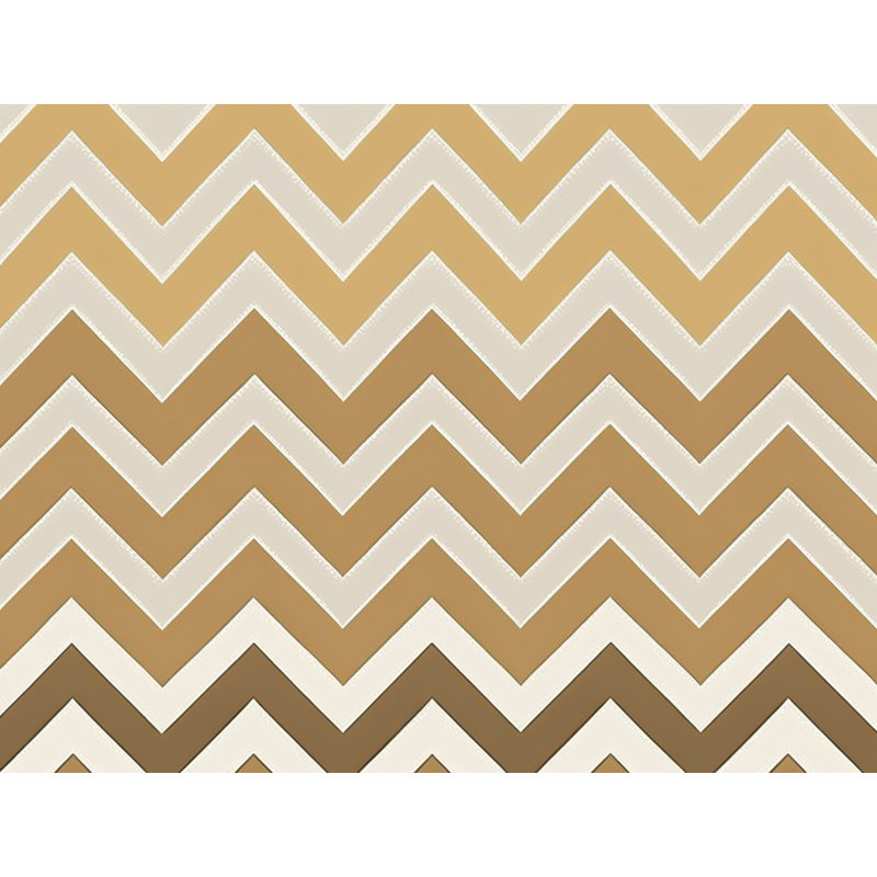 Checkered Comforter, Twin Comforter, Gold/Beige Chevron