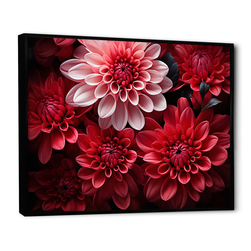 " Mums Enchanting Mums Black ", H 12 po x l 20 po x P 1 po, Cadre flottant noir
