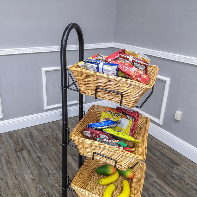 4 tier storage rack with wheels Kitchen Bathroom Storage Basket With Wheel  - STORAIZER