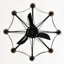 Ventilateur de plafond Dia 33 pouces pour chambre à coucher, salon, cuisine, entrée de ferme, grain de bois