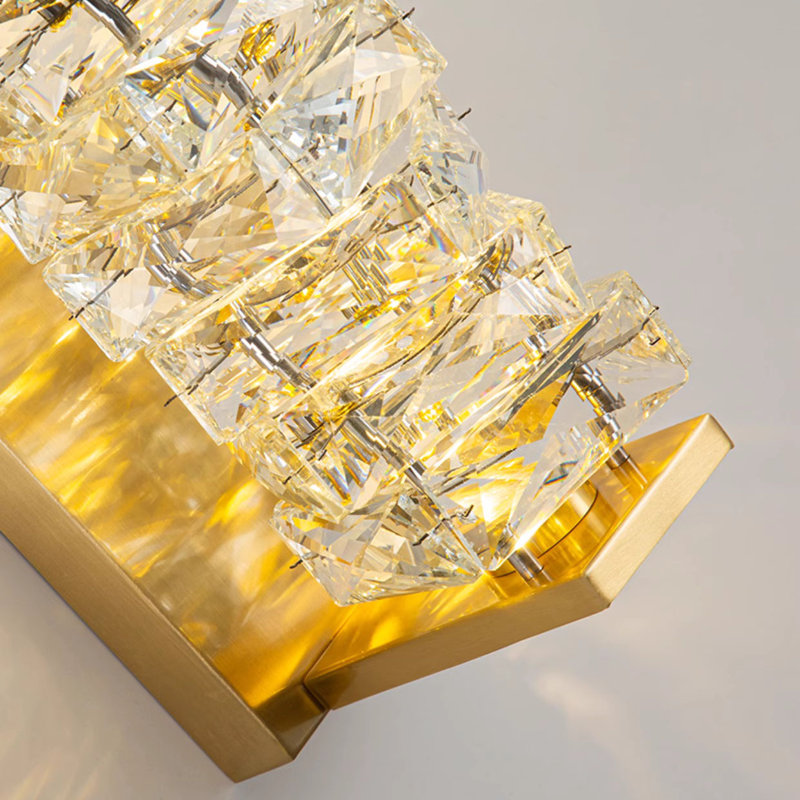 Ashvik Stainless Steel LED Flush Mounted Sconce, Gold