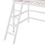 Lit mezzanine simple en bois massif avec échelle-1390081664