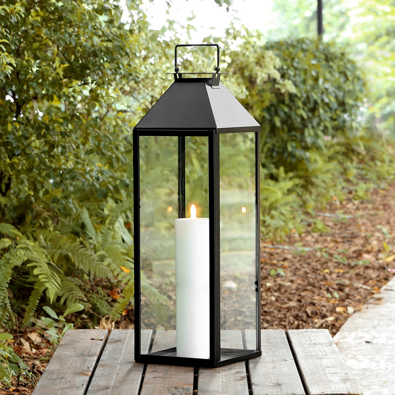 Ruane Black Metal 26" Outdoor Candle Lantern