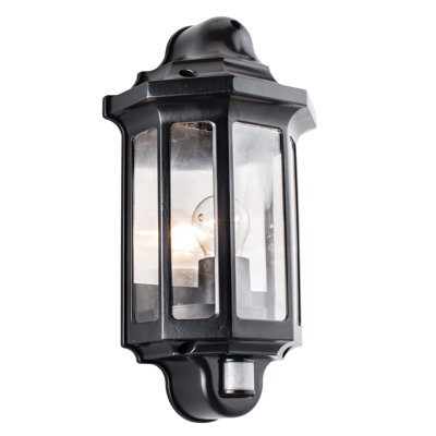 Rozier Satin Black 40cm H Outdoor Wall Lantern