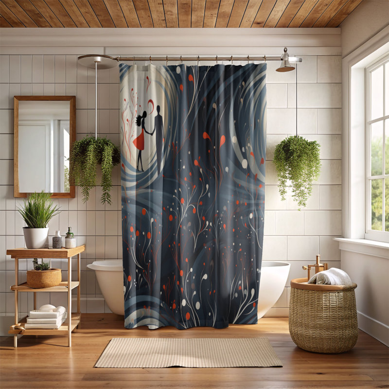 Warm Hug - Rideau de douche Premium, H 74 po x l 71 po