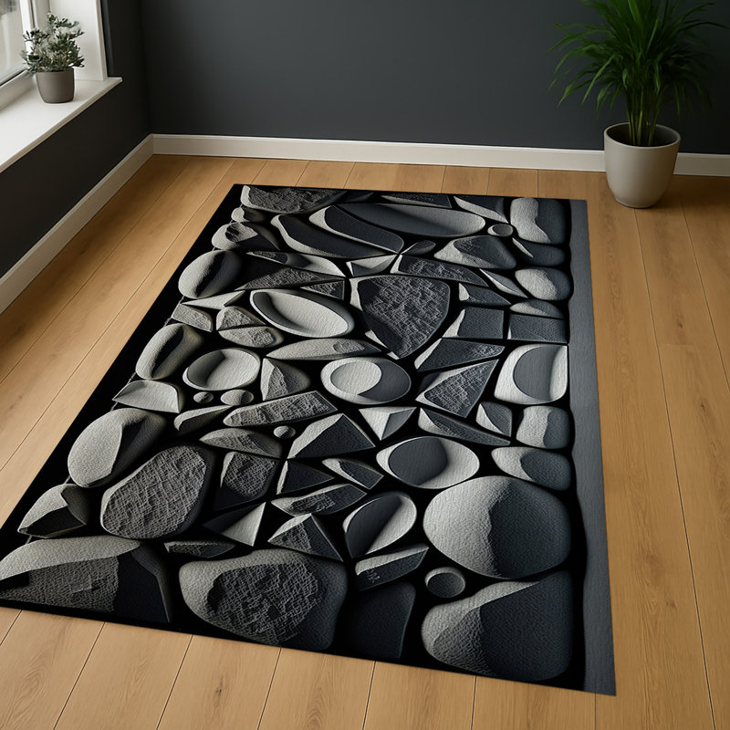 Stone Area Rug, Runner 70 x 140 cm
