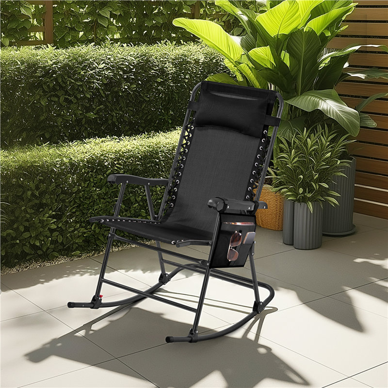 Outdoor Lounge Chair, Black